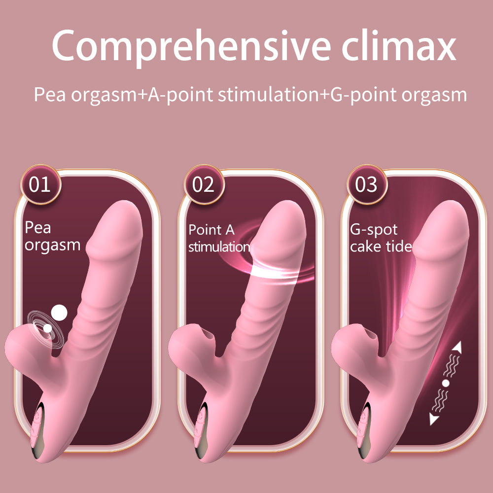 JEAMADO Dual-Action G-Spot & Clitoral Vibrator with Tongue-Licking Sensation