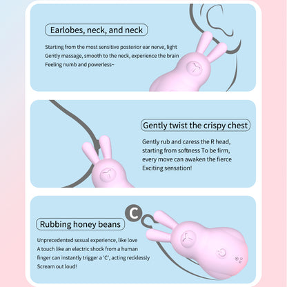 JEAMADO Cute Rabbit Vibrating Massager for Women | High-Frequency G-Spot & Clitoral Stimulator