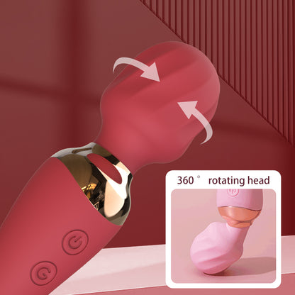 JEAMADO 360° Rotating AV Stick – Dual-Ended Vibrator with Intelligent Heating & Strong Tremor